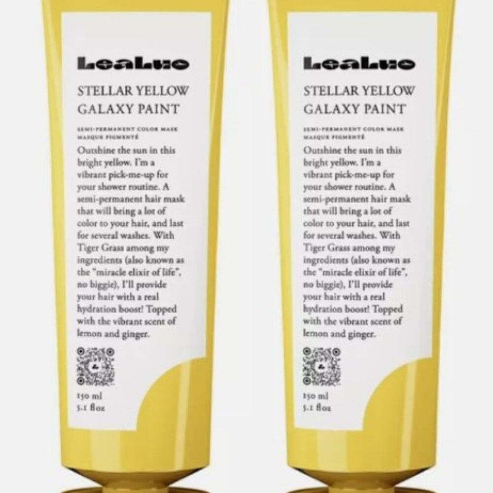 Lealuo Galaxy Paint Semi-Permanent Hair Color Mask 5 oz #Yellow (pack of 2)